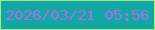 文字の大きさ：3、枠の色：a0ee81、背景の色：12a6a5、文字の色：a274e8 無料ブログパーツのブログ時計