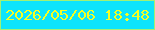 文字の大きさ：3、枠の色：a0f175、背景の色：0de4fb、文字の色：f5ff23 無料ブログパーツのブログ時計