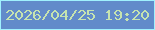 文字の大きさ：5、枠の色：a0f1fd、背景の色：628bca、文字の色：c6e3b0 無料ブログパーツのブログ時計