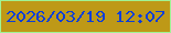 文字の大きさ：5、枠の色：a0f393、背景の色：be9917、文字の色：0c3ed9 無料ブログパーツのブログ時計