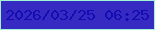 文字の大きさ：3、枠の色：a0f4d3、背景の色：362ac2、文字の色：130cb3 無料ブログパーツのブログ時計