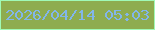 文字の大きさ：4、枠の色：a0f9b6、背景の色：8eac4f、文字の色：82b6ea 無料ブログパーツのブログ時計