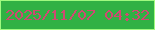 文字の大きさ：3、枠の色：a0fa7f、背景の色：31b144、文字の色：d04972 無料ブログパーツのブログ時計