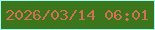 文字の大きさ：5、枠の色：a0fcf4、背景の色：3b761c、文字の色：cf7153 無料ブログパーツのブログ時計