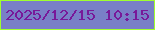 文字の大きさ：2、枠の色：a0ff2f、背景の色：797fc7、文字の色：781999 無料ブログパーツのブログ時計
