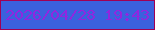 文字の大きさ：2、枠の色：a10054、背景の色：3b61dd、文字の色：9126df 無料ブログパーツのブログ時計