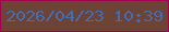文字の大きさ：3、枠の色：a1014f、背景の色：6c4334、文字の色：456bb0 無料ブログパーツのブログ時計