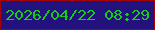 文字の大きさ：2、枠の色：a10205、背景の色：23117d、文字の色：16cb19 無料ブログパーツのブログ時計