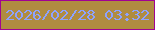 文字の大きさ：4、枠の色：a10293、背景の色：b08c41、文字の色：8da2ff 無料ブログパーツのブログ時計