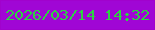 文字の大きさ：1、枠の色：a102cd、背景の色：a006d5、文字の色：2dd342 無料ブログパーツのブログ時計