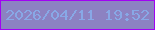 文字の大きさ：3、枠の色：a103f3、背景の色：8c82c2、文字の色：88a8e6 無料ブログパーツのブログ時計