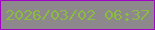 文字の大きさ：1、枠の色：a104c0、背景の色：8d888c、文字の色：8bbb41 無料ブログパーツのブログ時計