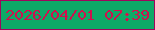 文字の大きさ：3、枠の色：a1055c、背景の色：0ea967、文字の色：d0104e 無料ブログパーツのブログ時計