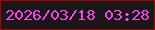 文字の大きさ：2、枠の色：a10607、背景の色：1a1719、文字の色：fa43ec 無料ブログパーツのブログ時計