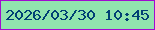 文字の大きさ：5、枠の色：a10bd0、背景の色：91e4ae、文字の色：014074 無料ブログパーツのブログ時計