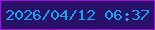 文字の大きさ：5、枠の色：a10edf、背景の色：291167、文字の色：10a4f4 無料ブログパーツのブログ時計