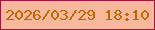 文字の大きさ：1、枠の色：a1143b、背景の色：f8b89d、文字の色：bc6901 無料ブログパーツのブログ時計