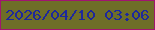 文字の大きさ：1、枠の色：a11470、背景の色：6e6e28、文字の色：1d289c 無料ブログパーツのブログ時計