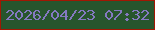 文字の大きさ：5、枠の色：a11703、背景の色：27552d、文字の色：8479c1 無料ブログパーツのブログ時計