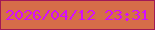 文字の大きさ：2、枠の色：a11956、背景の色：d66d49、文字の色：d40efc 無料ブログパーツのブログ時計