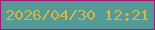 文字の大きさ：3、枠の色：a11970、背景の色：549a96、文字の色：d3b647 無料ブログパーツのブログ時計