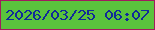 文字の大きさ：5、枠の色：a11b5e、背景の色：5ac33d、文字の色：102a99 無料ブログパーツのブログ時計