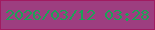文字の大きさ：2、枠の色：a11b61、背景の色：9d3e80、文字の色：1ea157 無料ブログパーツのブログ時計
