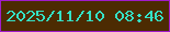 文字の大きさ：1、枠の色：a11bcb、背景の色：4c2b02、文字の色：34e2c6 無料ブログパーツのブログ時計