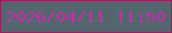 文字の大きさ：2、枠の色：a11d5e、背景の色：53666e、文字の色：cc2ba9 無料ブログパーツのブログ時計