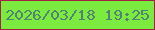 文字の大きさ：1、枠の色：a12244、背景の色：7beb3f、文字の色：538172 無料ブログパーツのブログ時計