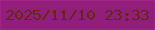 文字の大きさ：1、枠の色：a12389、背景の色：901e7a、文字の色：612813 無料ブログパーツのブログ時計