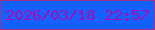 文字の大きさ：3、枠の色：a1328a、背景の色：1361fc、文字の色：af09b4 無料ブログパーツのブログ時計
