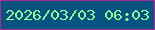 文字の大きさ：4、枠の色：a1328f、背景の色：095382、文字の色：8cfc92 無料ブログパーツのブログ時計