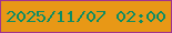 文字の大きさ：1、枠の色：a13290、背景の色：e89816、文字の色：0d8c63 無料ブログパーツのブログ時計