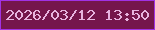 文字の大きさ：1、枠の色：a132e3、背景の色：75164b、文字の色：e7b4df 無料ブログパーツのブログ時計