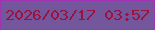 文字の大きさ：4、枠の色：a133b2、背景の色：73569b、文字の色：9d123c 無料ブログパーツのブログ時計