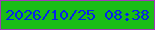 文字の大きさ：1、枠の色：a139b8、背景の色：1abd16、文字の色：0423ea 無料ブログパーツのブログ時計