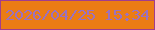 文字の大きさ：3、枠の色：a13d8d、背景の色：eb7c15、文字の色：9b71c0 無料ブログパーツのブログ時計