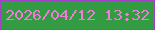 文字の大きさ：2、枠の色：a140c9、背景の色：339c43、文字の色：f07bdb 無料ブログパーツのブログ時計