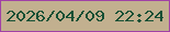 文字の大きさ：5、枠の色：a141a6、背景の色：c2b08f、文字の色：144f34 無料ブログパーツのブログ時計