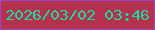 文字の大きさ：1、枠の色：a143c8、背景の色：b5324e、文字の色：18d9a2 無料ブログパーツのブログ時計