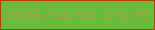 文字の大きさ：1、枠の色：a14607、背景の色：6abd38、文字の色：a0a14b 無料ブログパーツのブログ時計