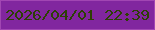 文字の大きさ：3、枠の色：a146b3、背景の色：81269f、文字の色：2d4005 無料ブログパーツのブログ時計
