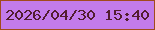 文字の大きさ：5、枠の色：a14b1d、背景の色：c37beb、文字の色：521d2f 無料ブログパーツのブログ時計