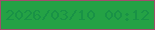 文字の大きさ：2、枠の色：a14d6c、背景の色：24a245、文字の色：199246 無料ブログパーツのブログ時計