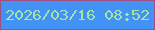 文字の大きさ：5、枠の色：a14f7f、背景の色：4293f5、文字の色：a7e2ad 無料ブログパーツのブログ時計