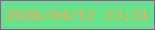 文字の大きさ：5、枠の色：a14f99、背景の色：63e38b、文字の色：faa953 無料ブログパーツのブログ時計