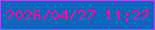 文字の大きさ：2、枠の色：a14ff2、背景の色：0b66c0、文字の色：fe0993 無料ブログパーツのブログ時計