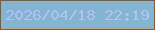 文字の大きさ：5、枠の色：a1530c、背景の色：83b5d1、文字の色：b1bff6 無料ブログパーツのブログ時計