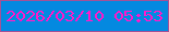 文字の大きさ：4、枠の色：a15398、背景の色：0489e0、文字の色：fa20cb 無料ブログパーツのブログ時計
